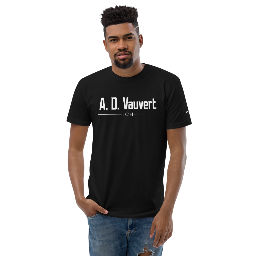 T-Shirt Homme coupe ajoustée - A. D. Vauvert (Blanc)