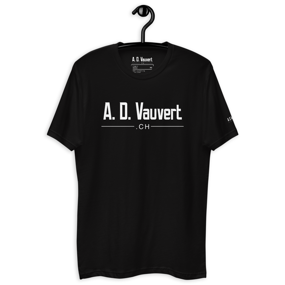 T-Shirt Homme coupe ajoustée - A. D. Vauvert (Blanc)