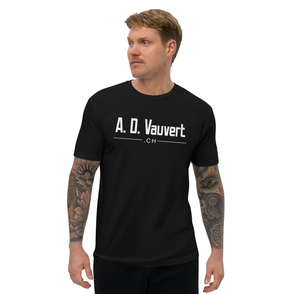 T-Shirt Homme coupe ajoustée - A. D. Vauvert (Blanc)
