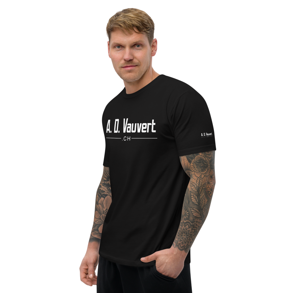 T-Shirt Homme coupe ajoustée - A. D. Vauvert (Blanc)