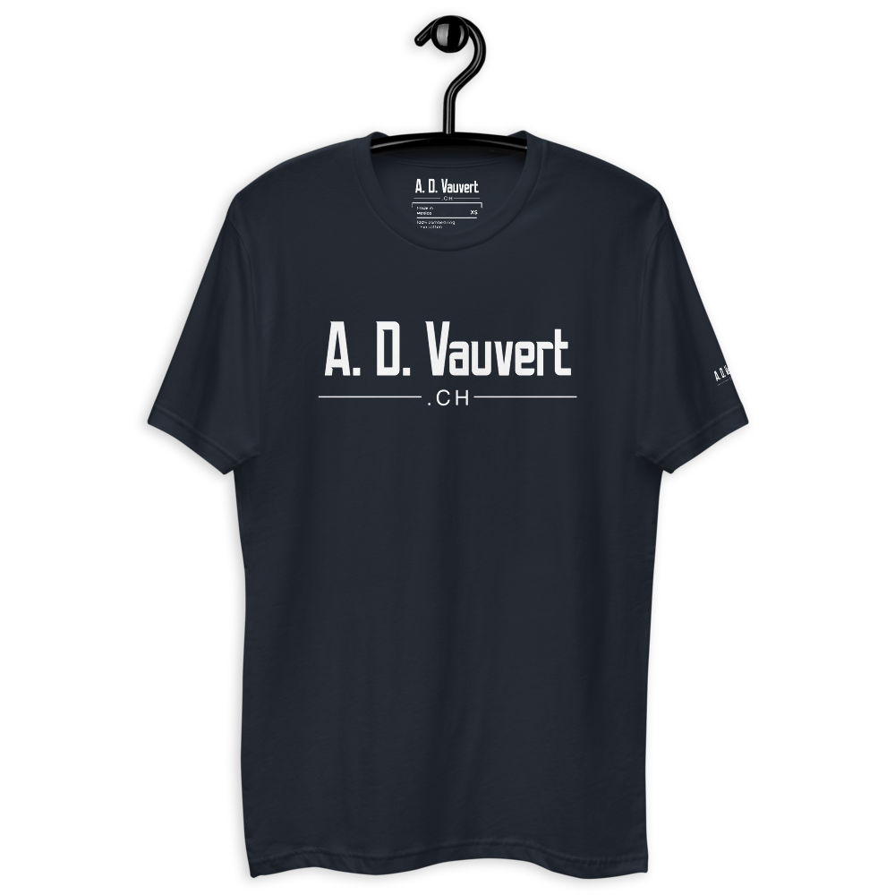 T-Shirt Homme coupe ajoustée - A. D. Vauvert (Blanc)