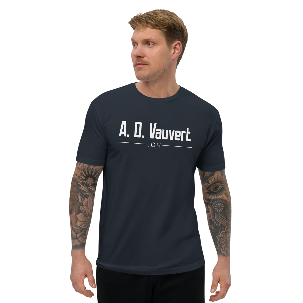 T-Shirt Homme coupe ajoustée - A. D. Vauvert (Blanc)