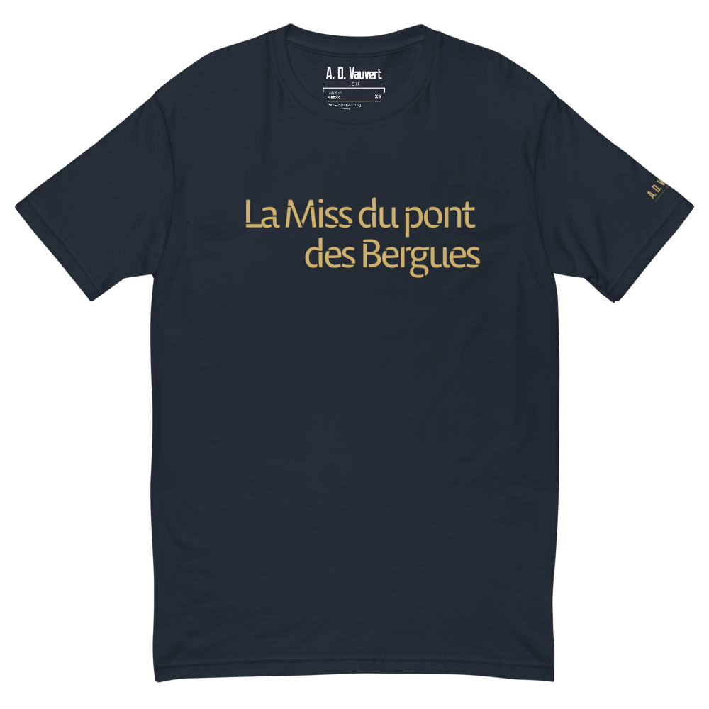 T-Shirt Homme coupe ajoustée - La Miss du pont des Bergues (Or)
