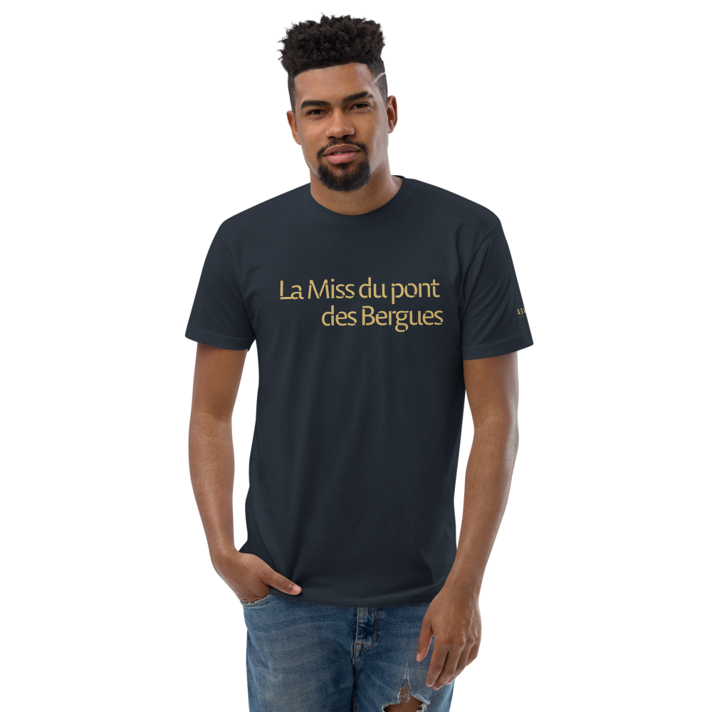 T-Shirt Homme coupe ajoustée - La Miss du pont des Bergues (Or)