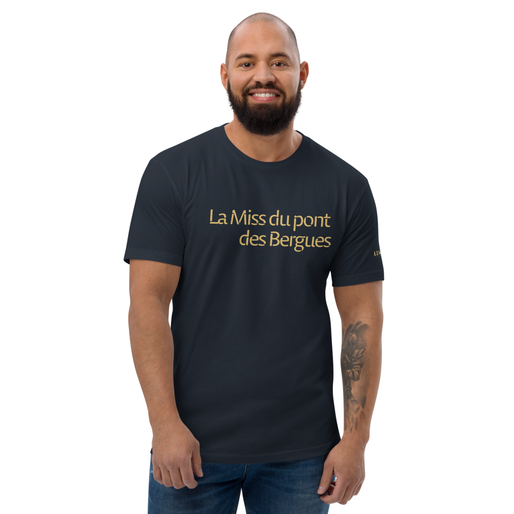 T-Shirt Homme coupe ajoustée - La Miss du pont des Bergues (Or)