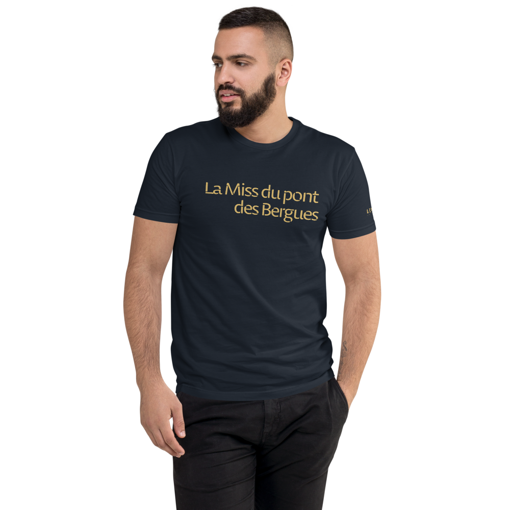 T-Shirt Homme coupe ajoustée - La Miss du pont des Bergues (Or)