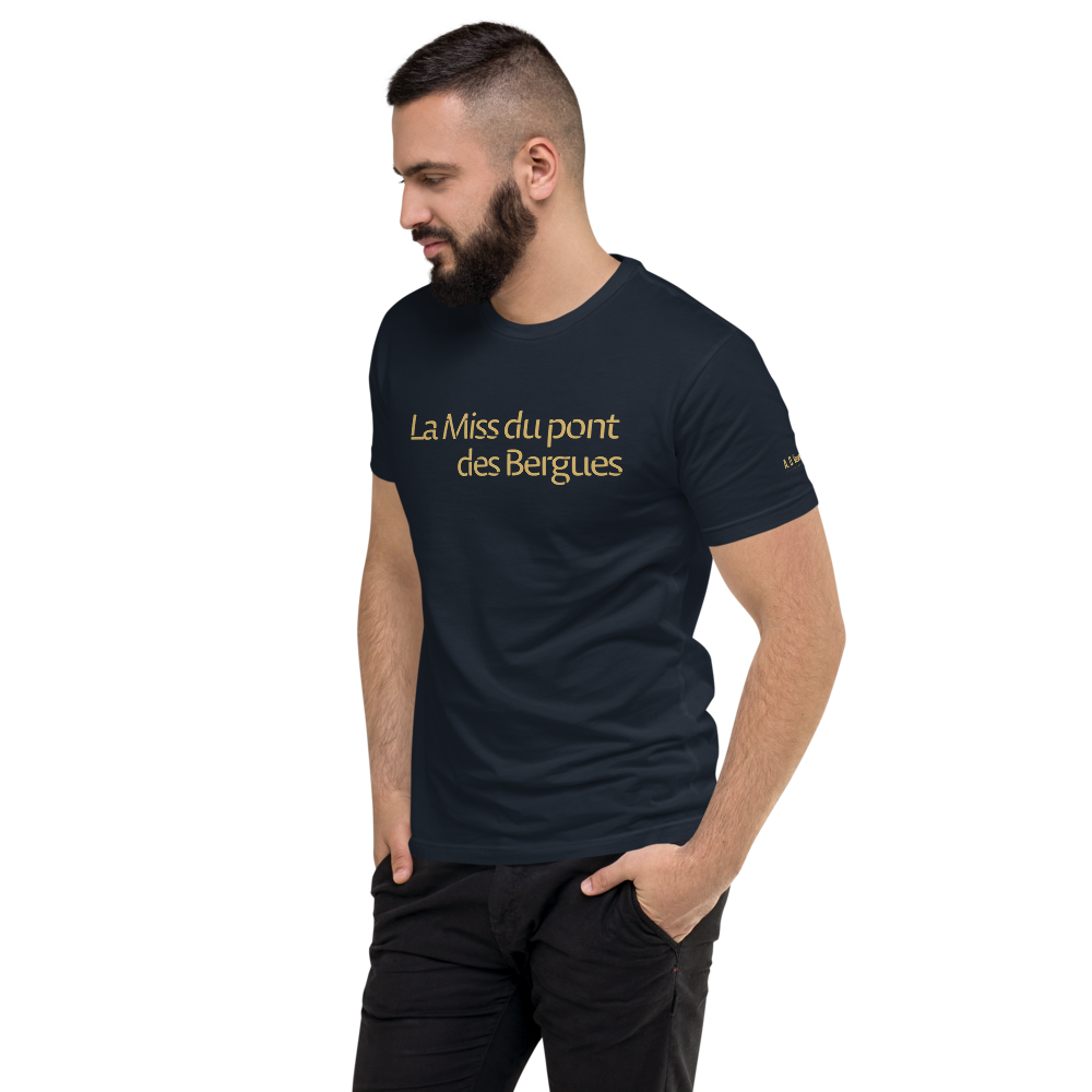 T-Shirt Homme coupe ajoustée - La Miss du pont des Bergues (Or)