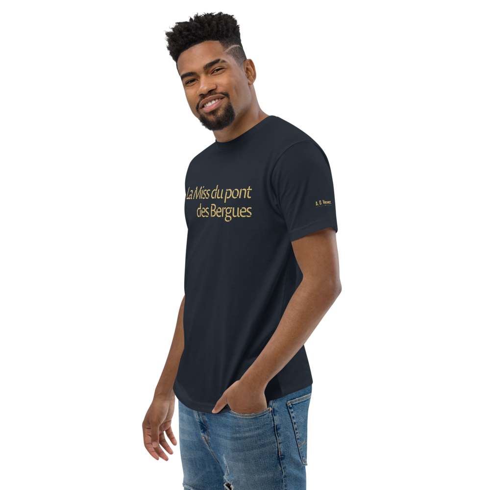 T-Shirt Homme coupe ajoustée - La Miss du pont des Bergues (Or)