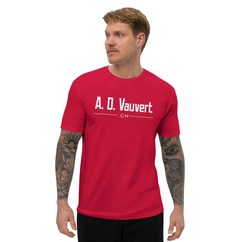 T-Shirt Homme coupe ajoustée - A. D. Vauvert (Blanc)