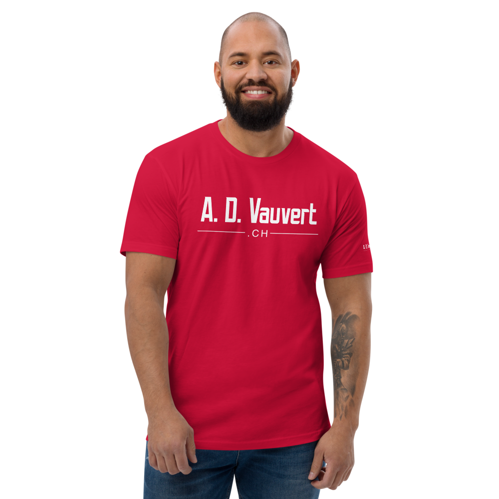 T-Shirt Homme coupe ajoustée - A. D. Vauvert (Blanc)