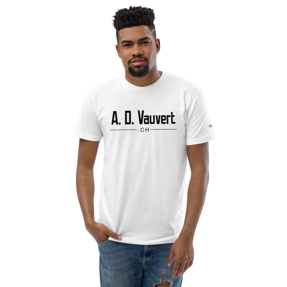 T-Shirt Homme coupe ajoustée - A. D. Vauvert (Noir)