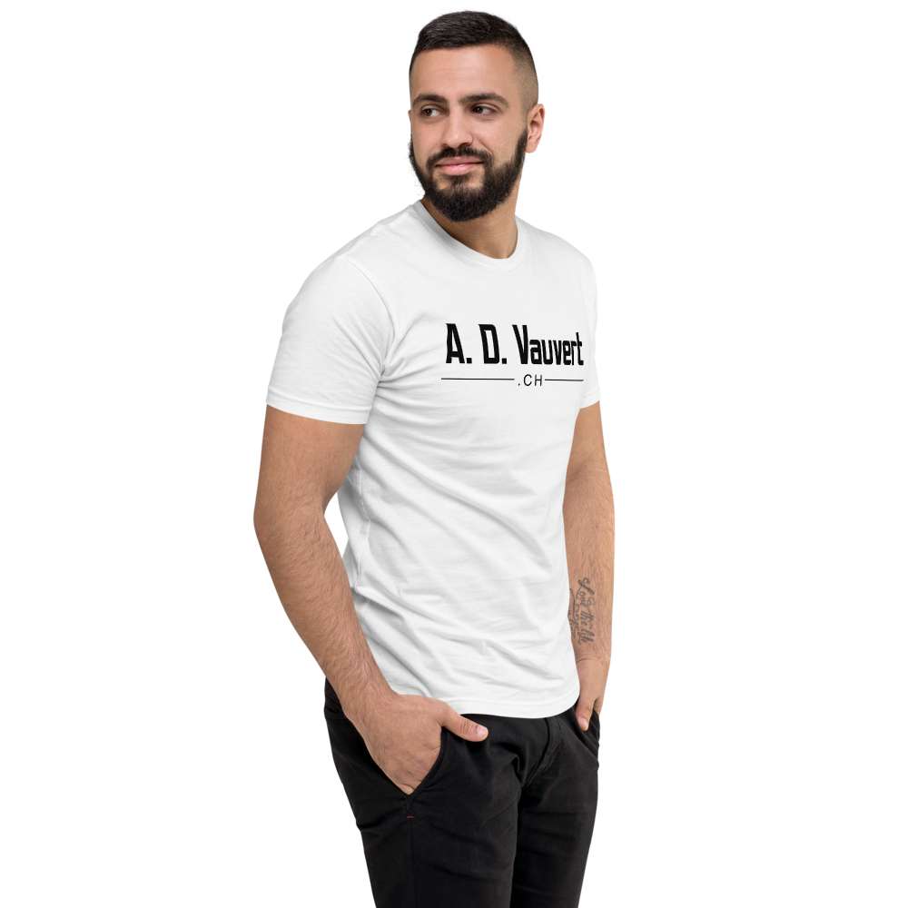T-Shirt Homme coupe ajoustée - A. D. Vauvert (Noir)
