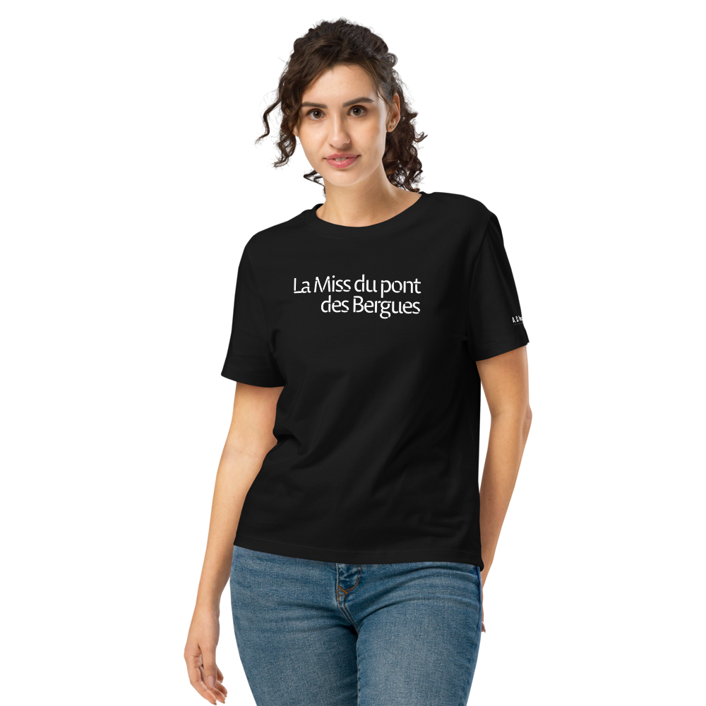 T-shirt Femme coupe droite - La Miss du pont des Bergues (Blanc)