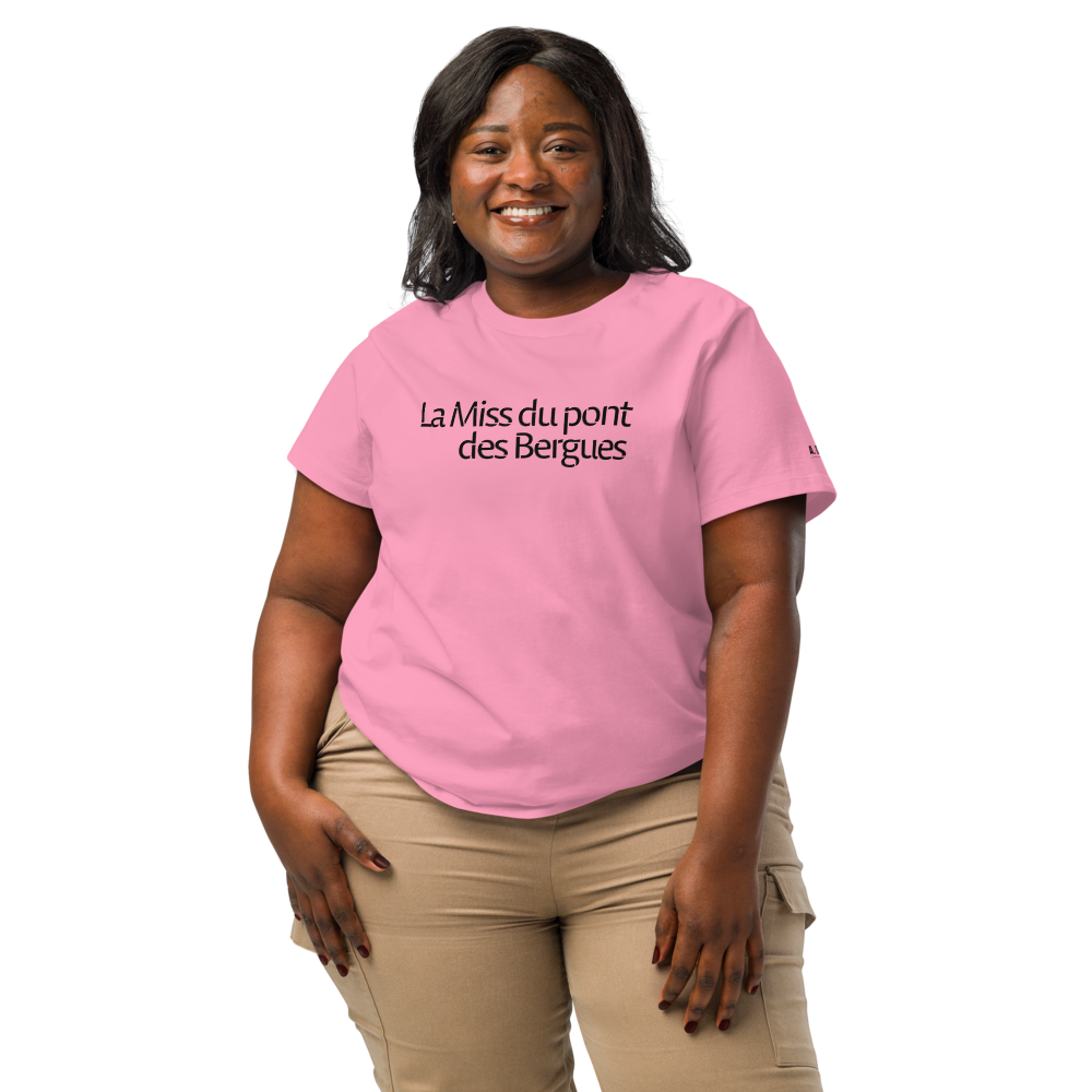 T-shirt Femme coupe droite - La Miss du pont des Bergues (Noir)