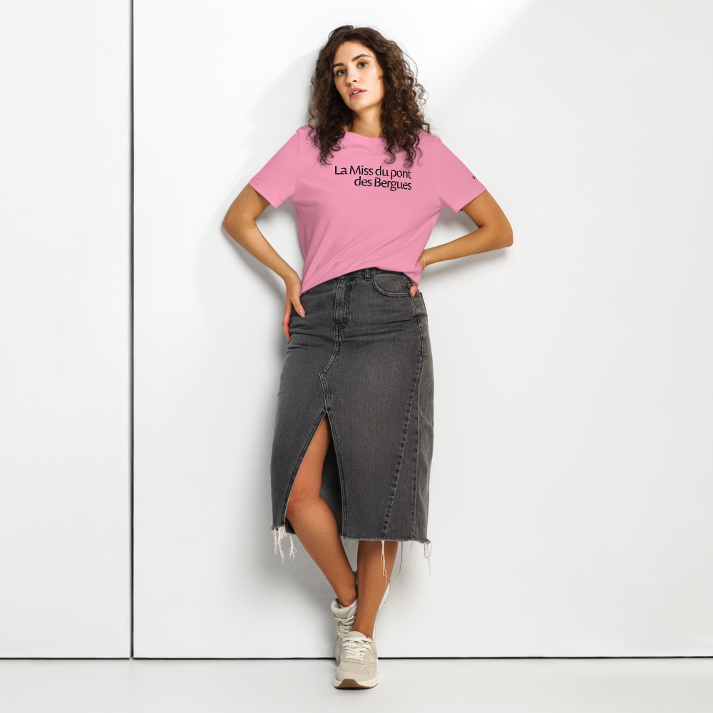 T-shirt Femme coupe droite - La Miss du pont des Bergues (Noir)