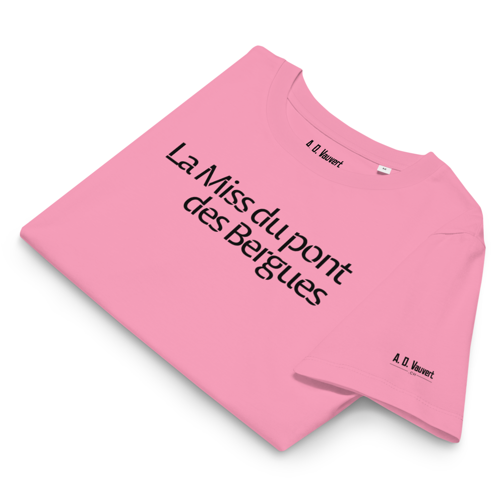 T-shirt Femme coupe droite - La Miss du pont des Bergues (Noir)