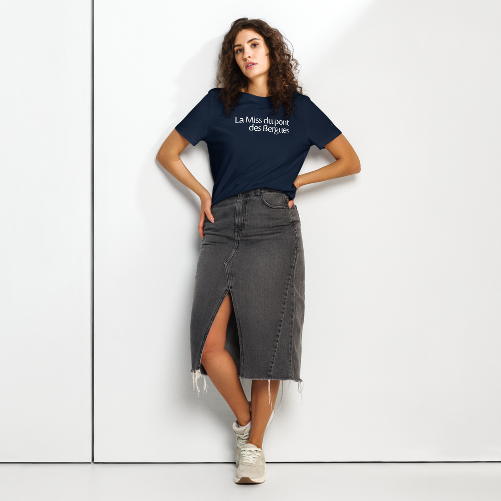 T-shirt Femme coupe droite - La Miss du pont des Bergues (Blanc)