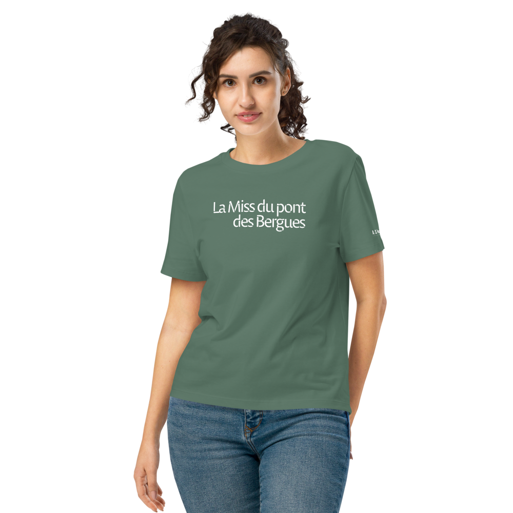 T-shirt Femme coupe droite - La Miss du pont des Bergues (Blanc)