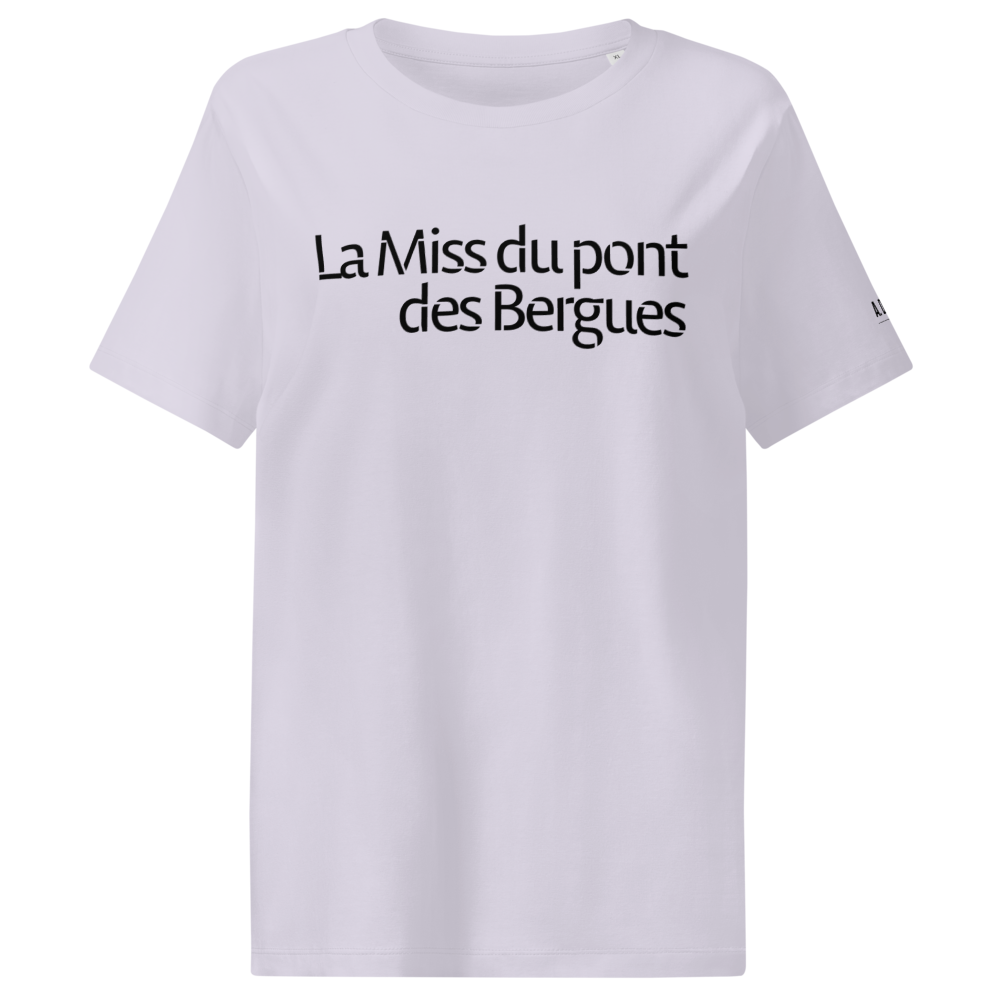 T-shirt Femme coupe droite - La Miss du pont des Bergues (Noir)