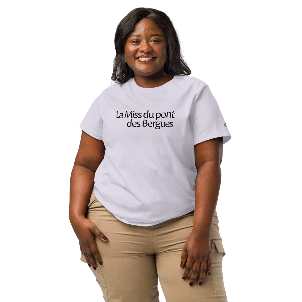 T-shirt Femme coupe droite - La Miss du pont des Bergues (Noir)