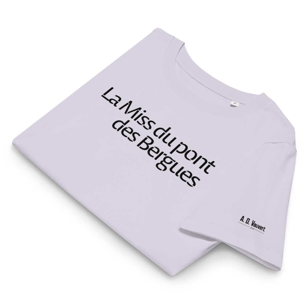 T-shirt Femme coupe droite - La Miss du pont des Bergues (Noir)