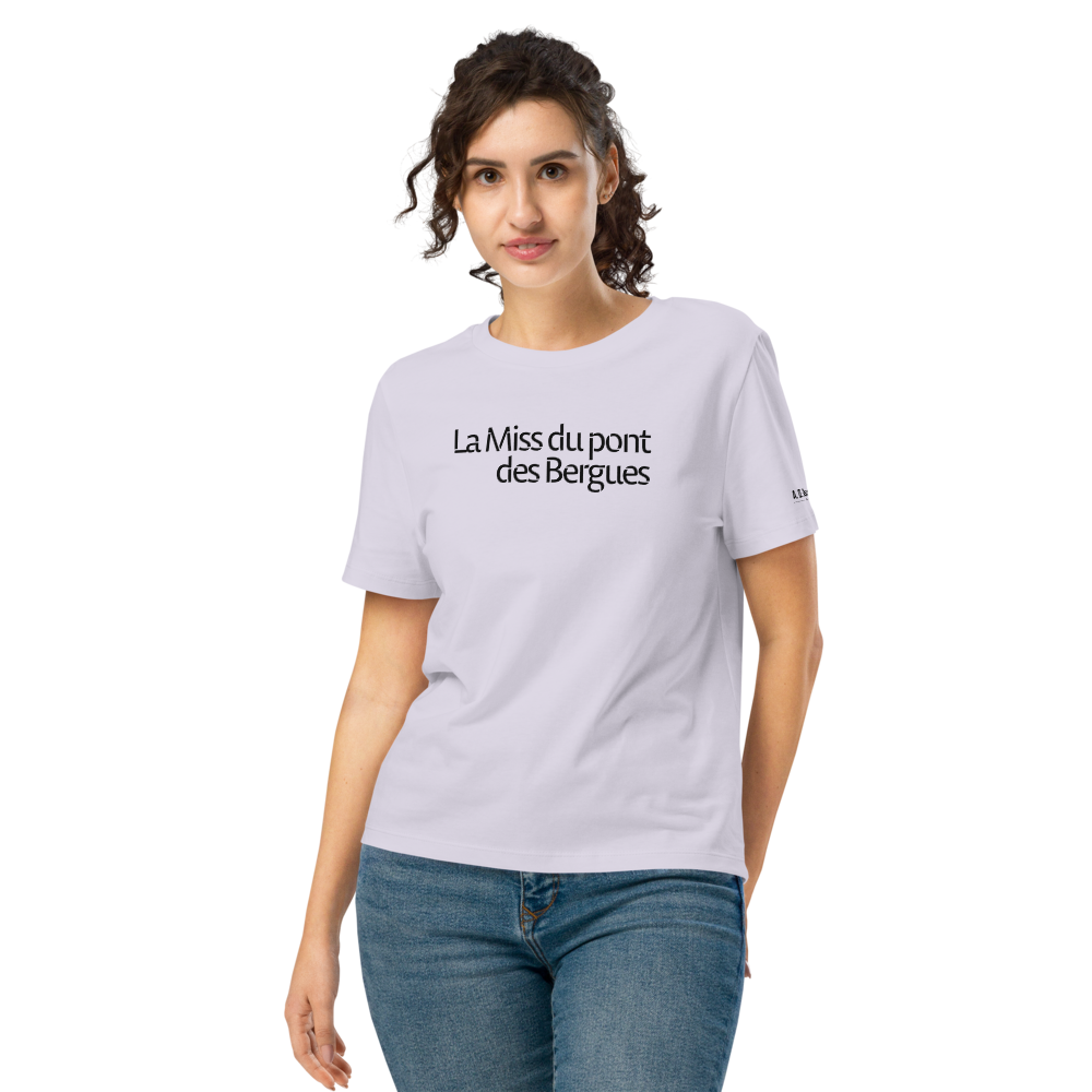 T-shirt Femme coupe droite - La Miss du pont des Bergues (Noir)