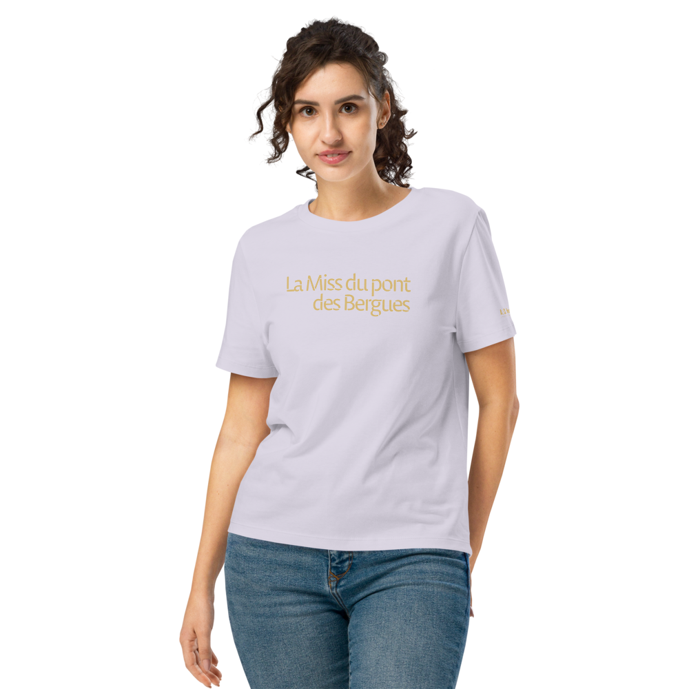 T-shirt Femme coupe droite - La Miss du pont des Bergues (Or)