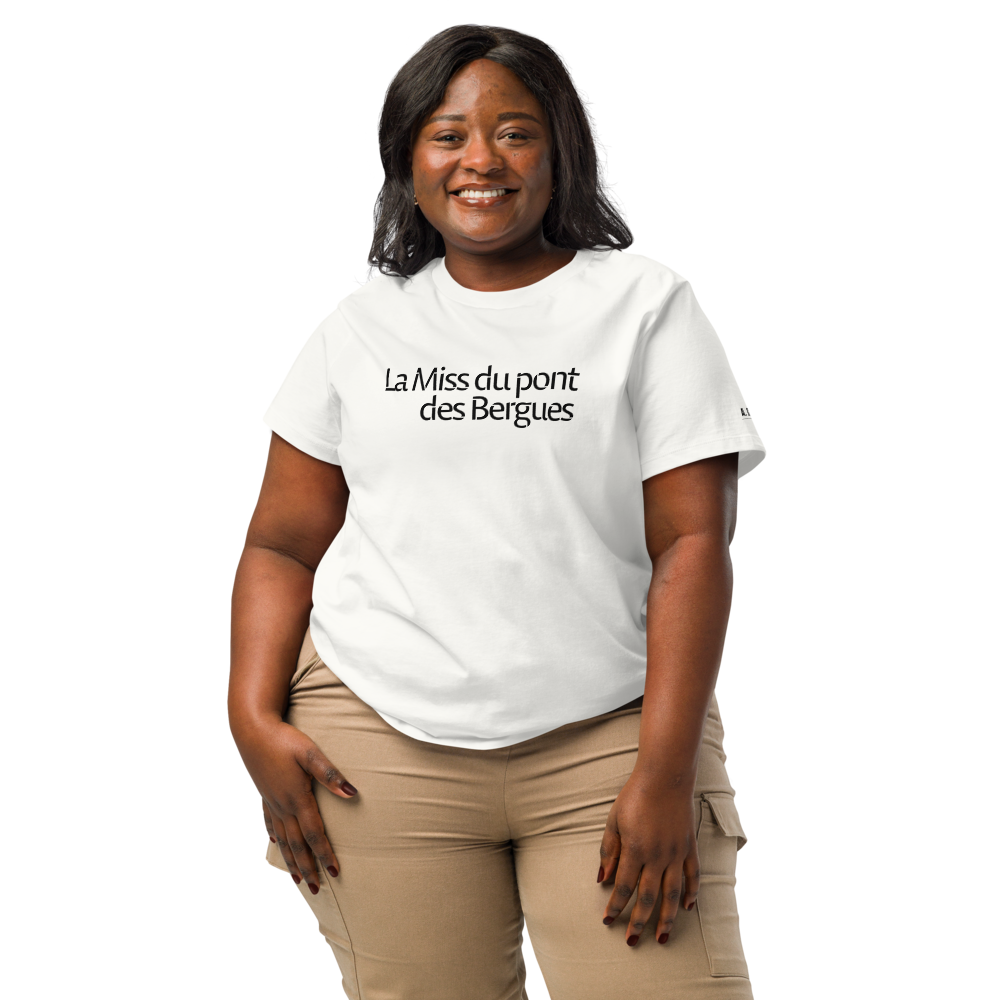 T-shirt Femme coupe droite - La Miss du pont des Bergues (Noir)