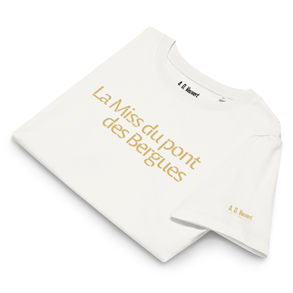 T-shirt Femme coupe droite - La Miss du pont des Bergues (Or)