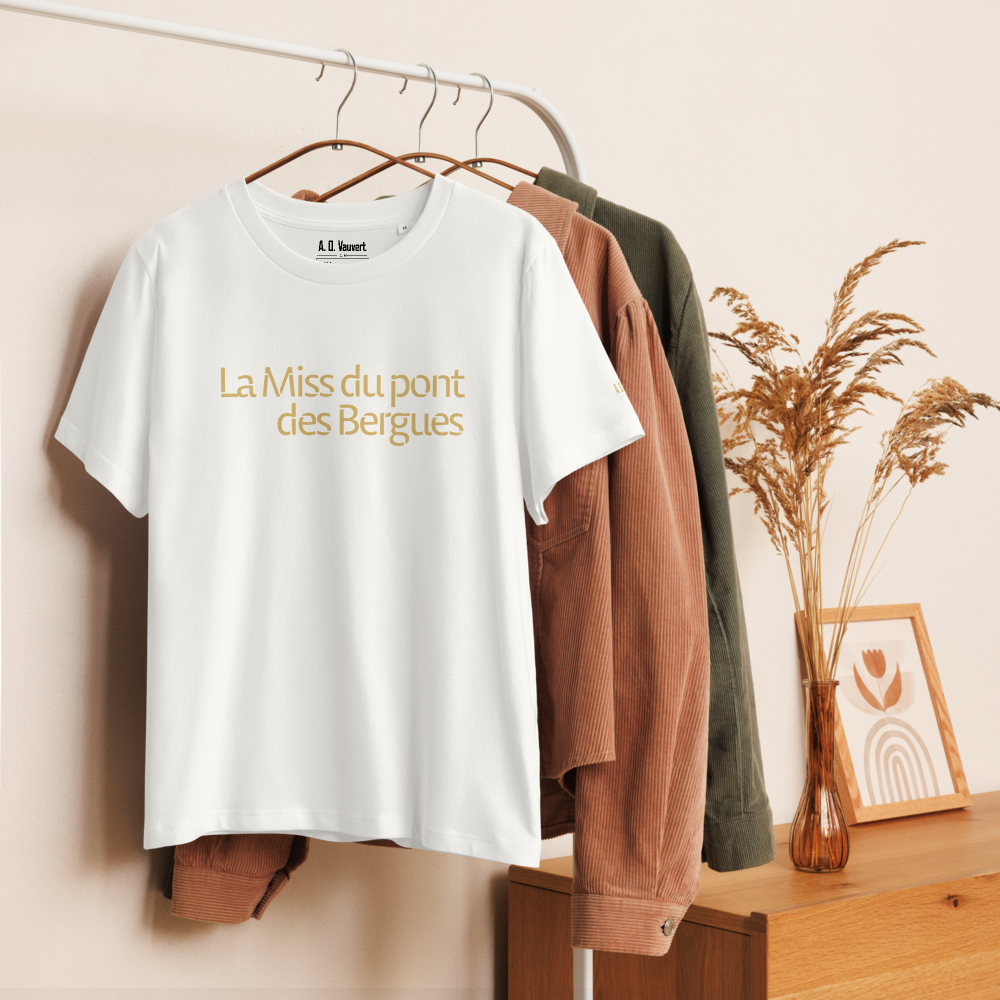 T-shirt Femme coupe droite - La Miss du pont des Bergues (Or)