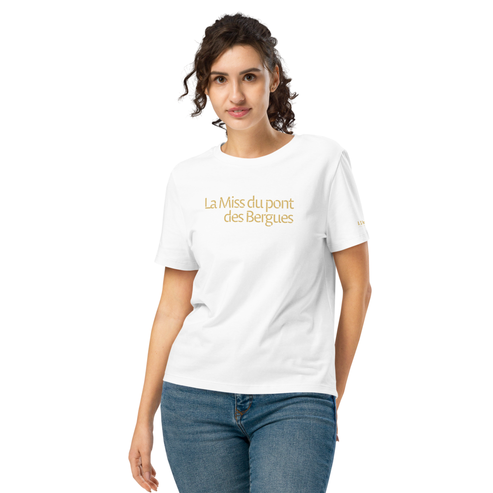 T-shirt Femme coupe droite - La Miss du pont des Bergues (Or)