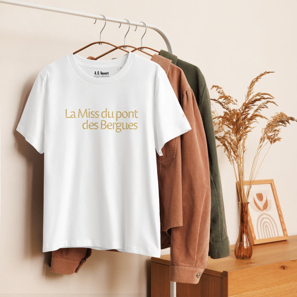 T-shirt Femme coupe droite - La Miss du pont des Bergues (Or)